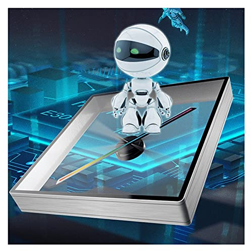 Hologramme 3D, Projecteurs d'hologramme 3D LED Signal de défilement Support Vidéo/Image Shell Holographique HD Lumière publicitaire avec 8 GO Carte(Blue shell)