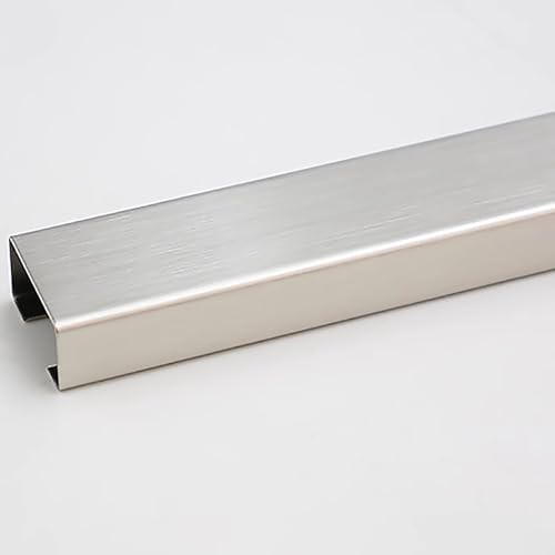 QiaoRong Kabelbrücke Kabelkanal Aussenbereich aus Edelstahl Kabelkanal Boden Selbstklebend für Wände und Böden, Kabelabdeckung für Homeoffice und Küche(Silver,2x1cm/0.8x0.4in)