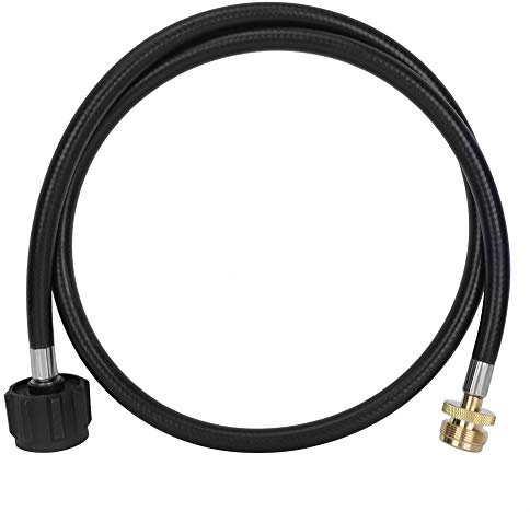 Qcwwy Adaptador de Manguera de Gas para Barbacoa, Metal y Caucho, Excelente Movilidad para Estufa de Camping y Parrilla, Suministros para Barbacoa