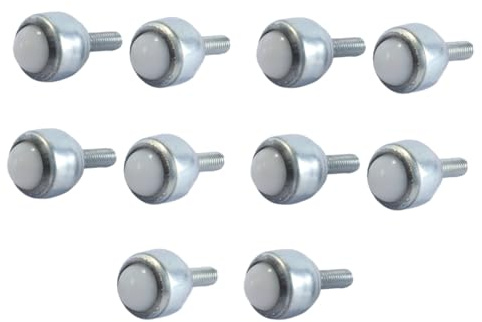 Ludom Lot de 10 roulettes à billes, roulement à billes 360°, petites roulettes en nylon pour meubles, transport de meubles, appareils de cuisine, usage industriel