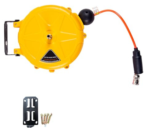 Avvolgitubo automatico retrattile ad aria a ritrazione lenta con aria da 10 m per officina, garage, giardino, lavaggio auto all'aperto, bobina automatica