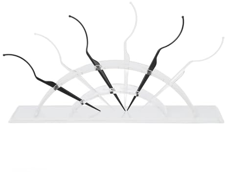 6 pièces Support de bâtonnets pour faux cils avec présentoir, bâtonnets d'essai pour faux cils destinés aux salons de beauté, outil réutilisable de test des extensions de cils disp