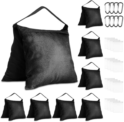 8 Stück Gewichts Sandsäcke für Fotostudio, Leere Sandsack zum Beschweren