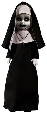 Living Dead Dolls Presents The Nun (The Conjuring 2) Puppe aus Kunststoff, Kleidung aus Stoff, von Mezco Toys.