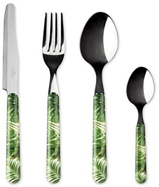 Excelsa Foliage - Servicio de 24 cubiertos, acero inoxidable 18/0