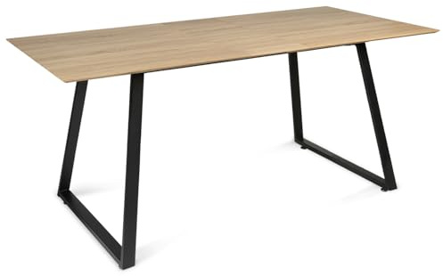 IDMarket - Table à Manger Extensible Rectangle Havana 6-8 Personnes Design Industriel 150-180 cm