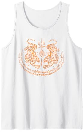 Twin Tiger Sak Yant Tattoo, Muay Thai, Thailand, Kampfkunst Tank Top
