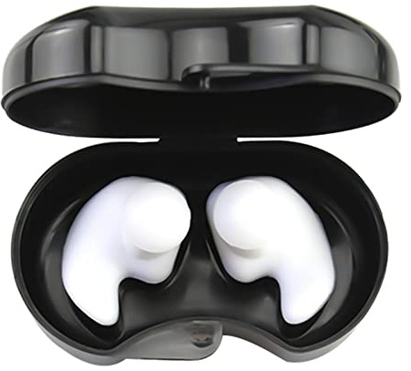 LUOSHUAI OhrenstöPsel 1 Paar Schwimmen Ohrstöpsel Weiches Silikon for Erwachsene Dusche Baden Schnorcheln Surfen wasserdichte Anti-Rausch-Schwimmen-Ohrstecker GehöRschutzstöPsel (Color : WT)