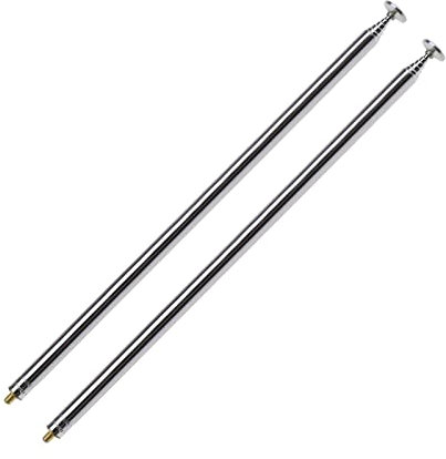 OTOTEC 2 Pezzi M3 Filettatura 6 Sezioni Antenna Telescopica Per Radio AM FM Radio TV RC Auto Controller Aereo Telecomando Sostitutivo Accessorio Lunghezza Allungata 820 Mm