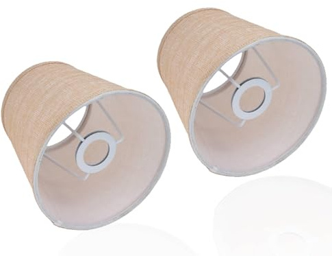 2 Stück Lampenschirm Hängelampe, Kleiner Lampenschirm E14, Moderner Lampenschirm Stehlampe Kleine Lampenschirme Tischlampenschirm aus Stoff Für Tischlampen, Stehlampen, Kronleucht