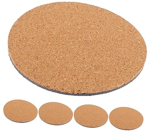 POPETPOP 5pièces Liège Rond Isolant pour Pots De Fleurs Tapis Liège Léger Et Antidérapant pour Intérieur Et Balcon