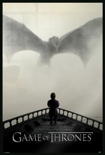 Close Up Game of Thrones - Gerahmtes Poster (A Lion & A Dragon) (Größe: 61cm x 91,5cm)