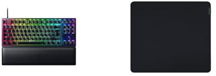 Razer Huntsman V2 Tenkeyless (Switches Rouges) - Clavier Gamer Optique & Gigantus V2 Large - Tapis de Souris de Jeu Souple pour Un Style de Jeu Rapide et Un contrôle