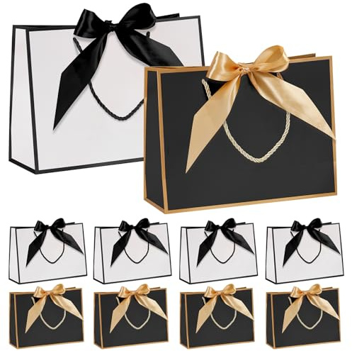 10pcs grand sac cadeau, 32 x 25 x 11 cm sachet cadeau format emballage anniversaire