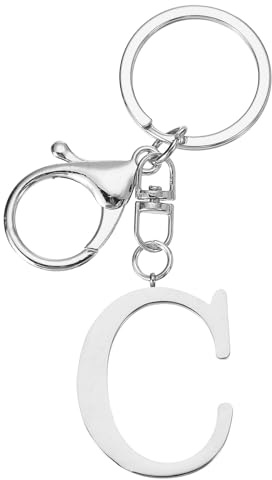PATIKIL Buchstaben Schlüsselanhänger A-Z, Anfangsbuchstaben Schlüsselanhänger für Damen, Brief Schlüssel Anhänger für Taschen Rucksack Auto, Metall Schlüsselanhänger Buchstabe