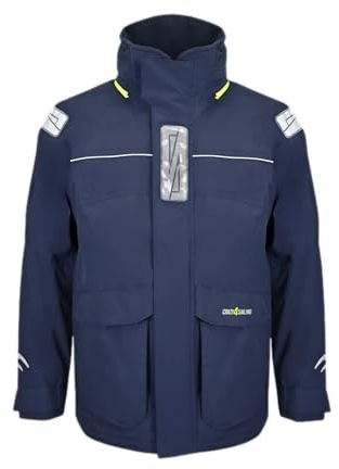 crazy4sailing unisex segeljacka berg II funktionell jacka offshore, marinblå, XL