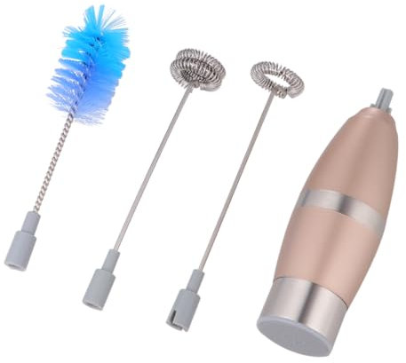 OKUMEYR Edelstahl Milchaufschäumer Set Handheld Mixer Für Cremige Getränke Inklusive Reinigungsbürste Ohne Batterie Für Cappuccino Und Latte