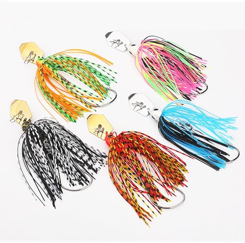5 st, Chatterbait Set, Spinnerbete, Lågbete, Konstgjord Fiskbete, Öringspoon Set, Konserverad Konstbete, Öring, Abborre (B)