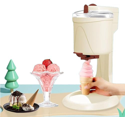 Soft Serve Ice Cream Machine, Home Ice Cream Maker, DIY Yogurt and Ice Cream Maker, Healthy and Dairy-Free, Easy One-Push Operation, Perfect for Homemade Treats
