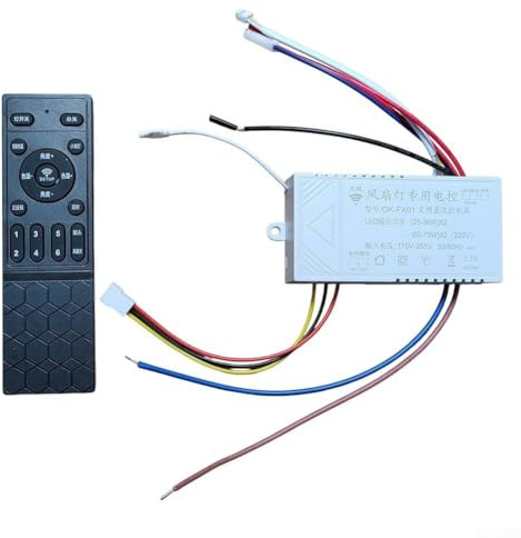 Kit di controllo remoto per ventilatore da soffitto, telecomando per ventilatore a soffitto a LED, regolatore CC a frequenza variabile a 6 velocità, per camera da letto e soggiorno (testa stellata)