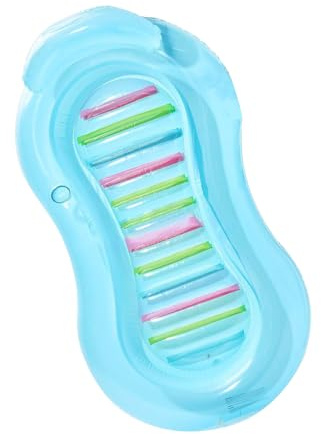 Sdraio gonfiabile per piscina | Isola gonfiabile con lettino abbronzante – Tappetino da nuoto con portabevande per giardino piscina