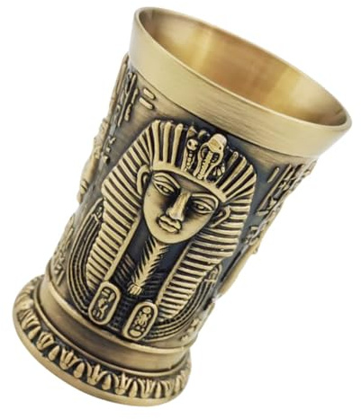 FUNNETOYU Coppa da Cocktail Retrò in Lega Metallo 4,2 Cm Diametro 6,2 Cm, Bicchiere Elegante per Liquori e Feste, Decorazione Vintage per Casa e Intrattenimento
