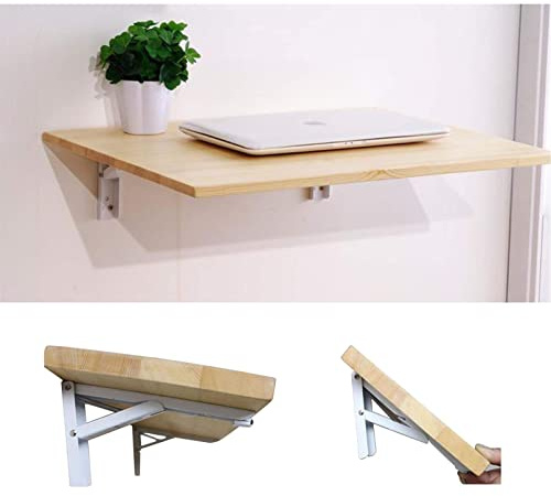 Klappbarer Wandtisch, platzsparend, aus Holz, für Küche und Computer, 17 Größen erhältlich, vielseitig, stabil, einfach zu installieren, perfekt für kleine Räume