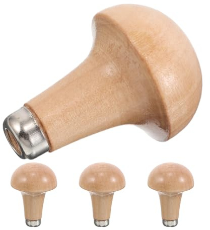 Gatuida Impugnatura in Legno Ergonomica per Bulino in Metallo Manico di Ricambio per Utensili da Intaglio Accessorio Multifunzionale per Lavorazione del Legno e Incisione Professionale