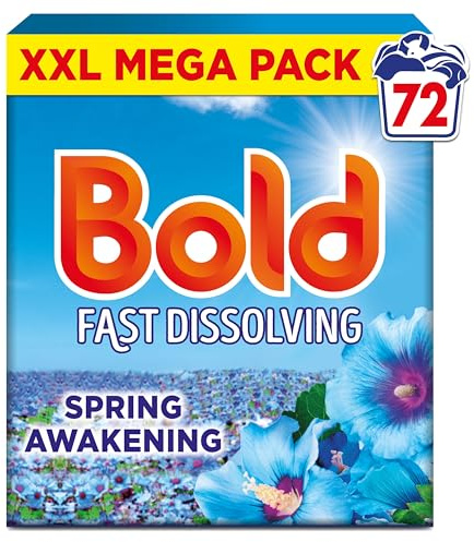 Bold Washing Powder Laundry Detergent 72 Washes, 3.6kg, Spring Awakening, Outdoor Freshness that Lasts And Lasts, with Build In Stain Remover And Lenor Freshness