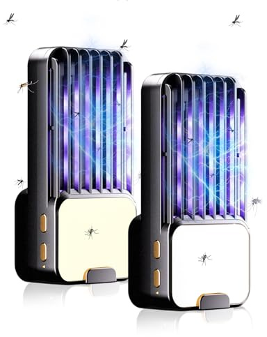 Lampe Anti Moustique Rechargeable 4000mAh Prise Anti Moustique,Répulsif Mouche Et Moucherons 3 en 1 UV Piege a Moustique Rechargeable, Électrique Moustiqu, pour Intérieur Et Extérieur