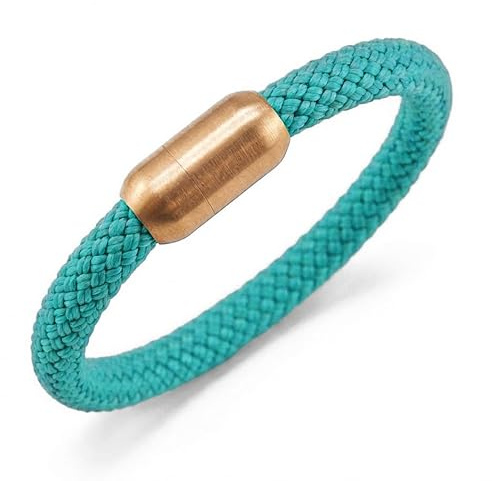 GIPFELWELLE Handgemachtes Segeltau Armband 6 mm, Magnetverschluss, Paracord Makramee Armkette