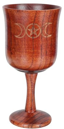 PACKOVE Cáliz de Madera Retro Marrón Adorno de Taza para Embellecimiento del Hogar y Ceremonias Religiosas en Familia
