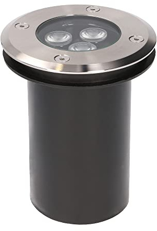 FORLIGHT Ringo - Foco Empotrable de Suelo para Exterior. Foco LED Exterior 11cm de Diámetro Impermeable IP67. Luz LED 2.7W y 229lm Blanco Neutro 4000K. Acero Inoxidable