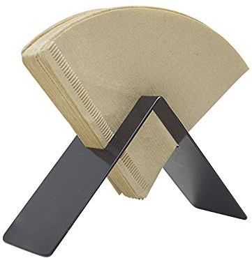 Poeft, Edelstahl-Kaffeefilter-Papierbehälterhalter für Küche, Bar, Café, Bar, Café, Filterpapierhalter