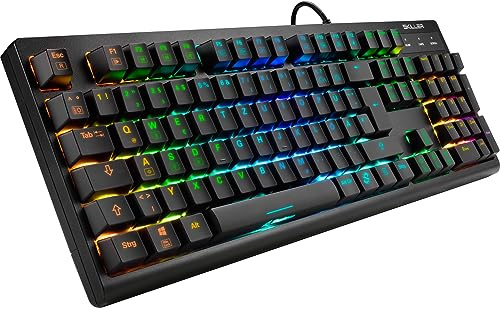 Sharkoon, USB, Skiller SGK30 Red, Mechanische Gaming Tastatur (mit RGB Beleuchtung, rote Schalter, N-Key-Rollover, 1000 Hz Polling Rate), 4044951030002