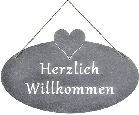 levandeo Plaque murale décorative en fer - Motif cœur - 40 x 25 cm - Décoration de jardin - Gris