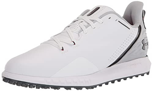 Under Armour Herren 3025079 Golfschuh, Weiß/Schwarz, 45.5 EU Weit