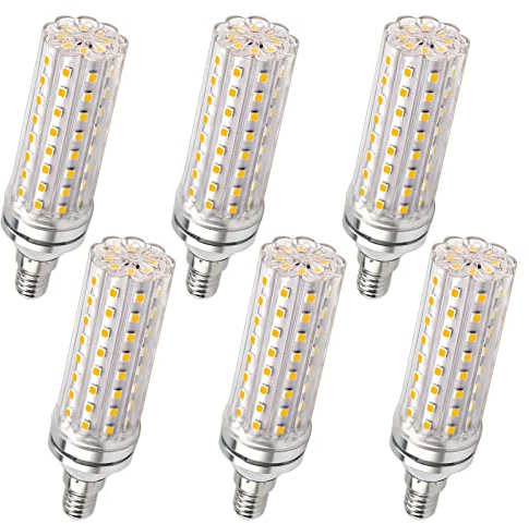 SCNNC LED Maiskolben E14 12W 220V 1200LM Warmweiß 3000K Nicht Dimmbar | Ersetzt 100W Glühbirnen, E14 Kleine Edison LED Maiskolben für Tischlampe, Wandlampe, Kronleuchter, Stehlampe, 6 Stück