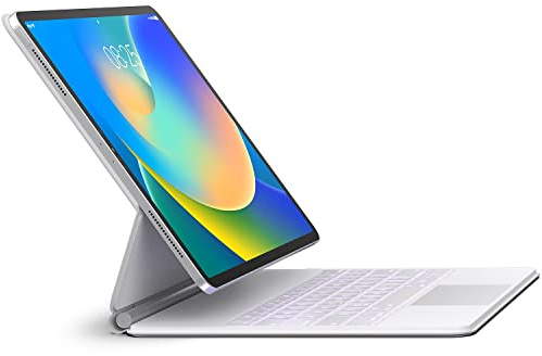 runelk Funda para teclado para tablet compatible con iPad Pro de 11 pulgadas de 1ª/2ª/3ª generación y iPad Air de 10.9 pulgadas, color blanco