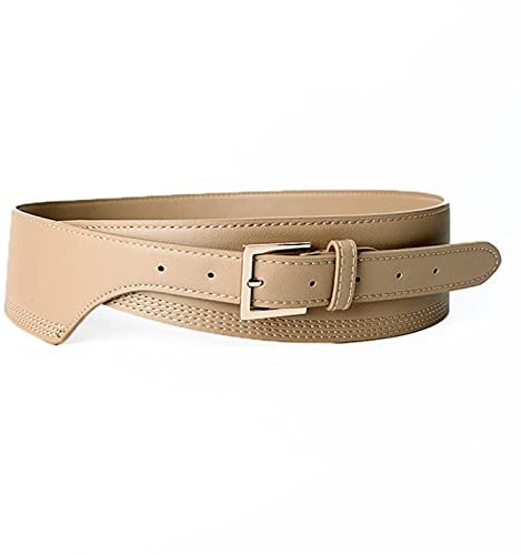 Gürtel für Frauen PU-Leder Gold Quadratische Dornschnalle Kummerbund Körperkorsett Kummerbund Damen Breite Weiche Bund