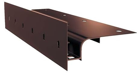 Renoplast® Perfil de Alero de Aluminio W30 200cm Marrón | Acabado de Terrazas y Balcones | Suelos Ventilados Elevados | Sistemas de Drenaje de Agua | Perfil Angular | Protección contra la Corrosión