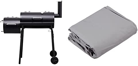 Bundle aus tepro Holzkohlegrill Smoker Wichita & tepro Abdeckhaube
