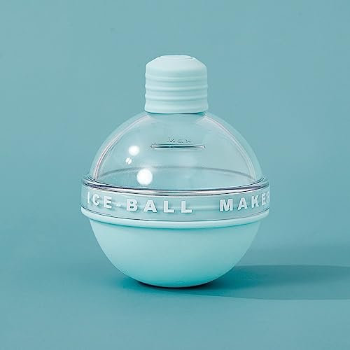 DAZZLEEX Bulb Shape Ice Ball for Mold - Silicone for Mold for Ice Cubes - BPA Free - Easy Demolding - Oversized Puck Size - Visible Water Level,Blue