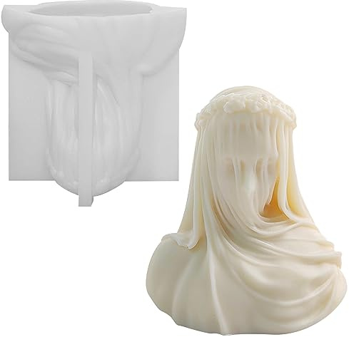Silikon Kerzengießform, 3D Silikonform, Kerzenform Zum Gießen, Geheimnisvolles Mädchen, Diy Kerzen, Gießformen Silikon, Für Handwerk Ornamente, Duftkerze, Handgemachte Seife, Silikonharz-Form