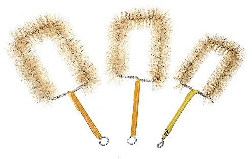 3Pcs Stainless Steel Bristle Beaker Flask Cleaning Brush Large/Medium/Small Wide Brush Cleaner