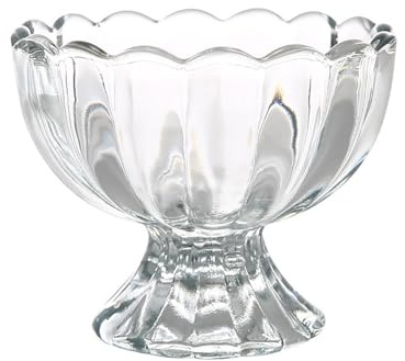 soulnioi Sundae Glasse Ice Cream Glass Bowls Cute Tulip Transparent Milkshake Dessert Bowls Footed Cups for Appetiser Fruit Salads Pudding Dishes Party (120ml)