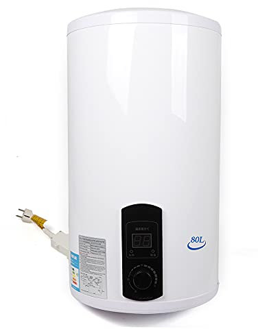 Wandspeicher Elektrischer Tank-Wassererhitzer, Warmwasserbereiter, Untertischboiler Elektro Warmwasserspeicher Boiler Elektrospeicher Wassererhitzer mit Temperaturanzeige (80L)