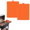 SIRUITON Silicone Grill Mat for Barbecue 2 PCS, Upgraded Silicone Griddle Pad, Heat Insulation Shelf Grill Spatula Mat for BBQ, Cooking, Party, Outdoor, Kitchen (Orange)