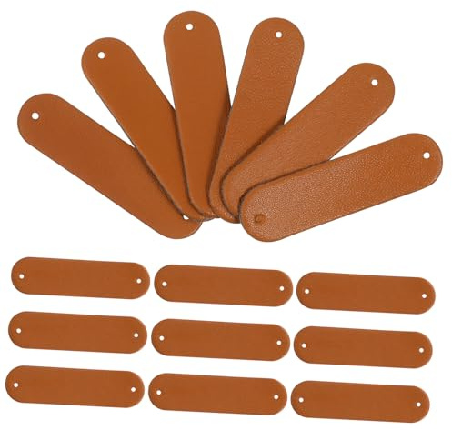 HAPINARY 100St leeres lederetikett handgefertigtes Etikett Einrückungs-PU-Label-Tag handmade label handgemacht label etikett aus pu-leder für kleidung handgemachtes PU-Leder-Tag Kunstleder