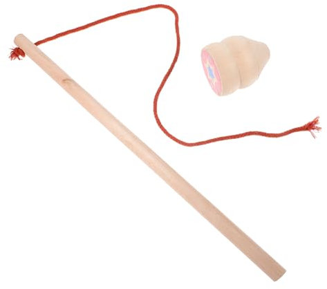VICASKY Kreiselspielzeug Aus Holz Mit Robustem Seil Traditionelles Spielset Für Junge Mädchen Und Erwachsene Wiederverwendbares Outdoor Spielzeug Zur Bewegung Und Geschicklichkeit